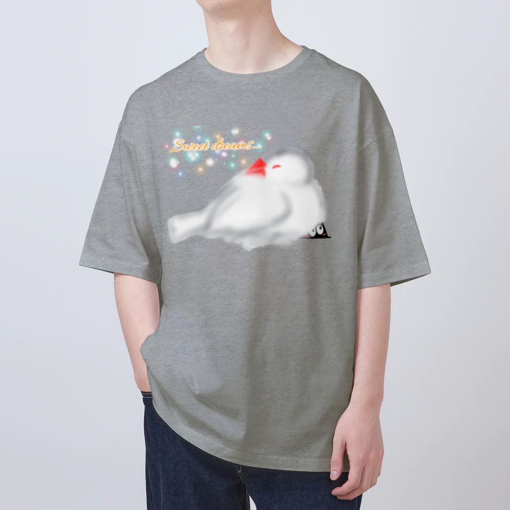 Lily bird（リリーバード）のスリスリくんとおねんね白文鳥 オーバーサイズTシャツ