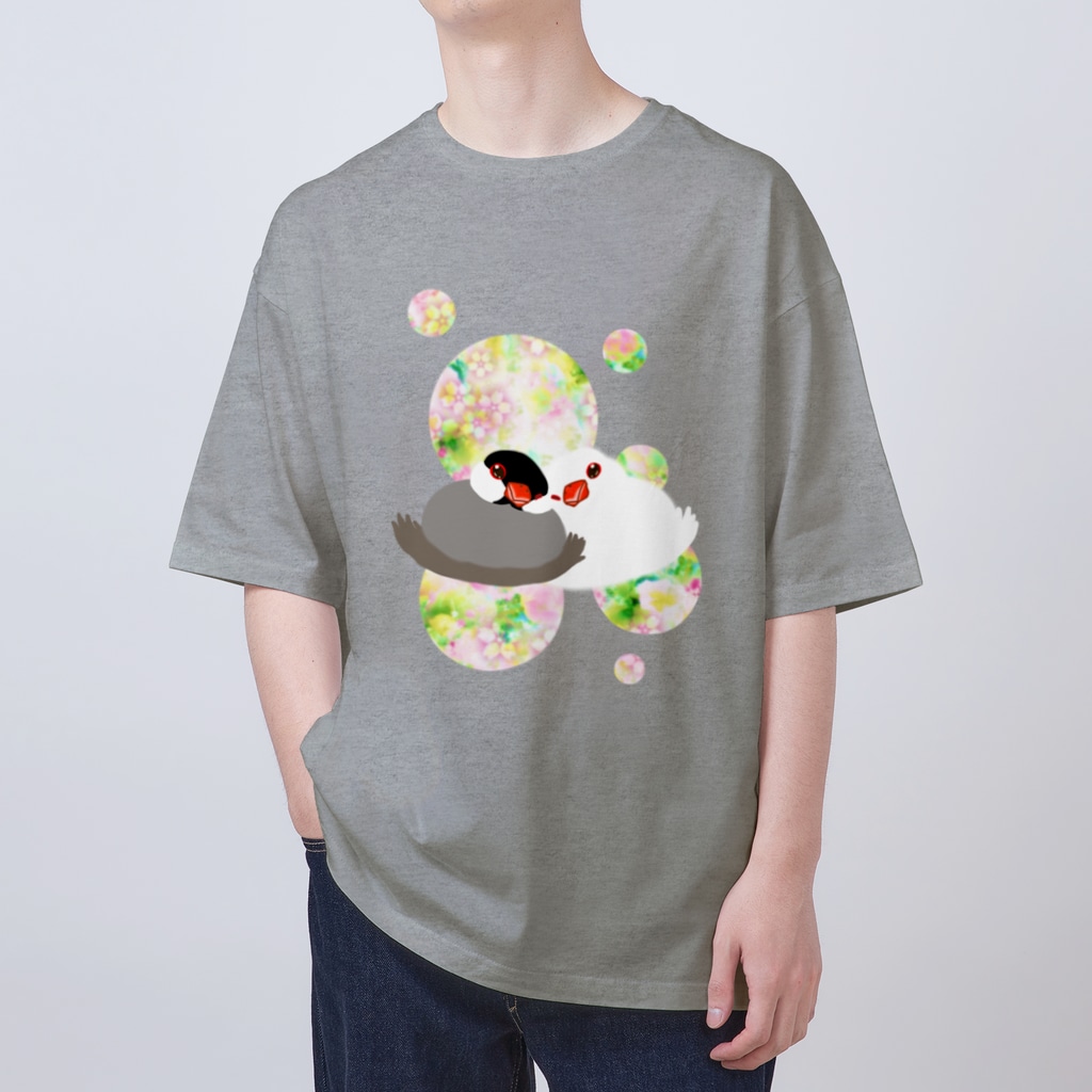Lily bird（リリーバード）のとろける文鳥ず2 Oversized T-Shirt