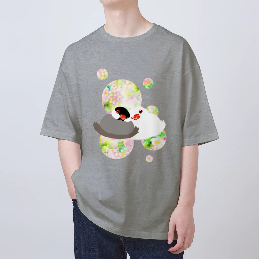 Lily bird（リリーバード）のとろける文鳥ず2 オーバーサイズTシャツ