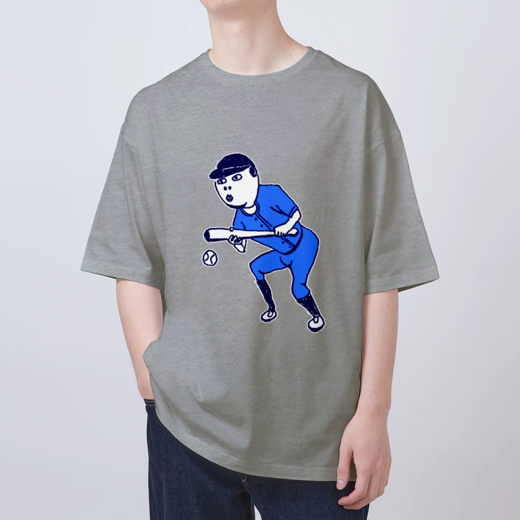 NIKORASU GOのこの夏おすすめ！野球デザイン「バント」＜文字なし＞（Tシャツ・パーカー・グッズ・ETC） Oversized T-Shirt