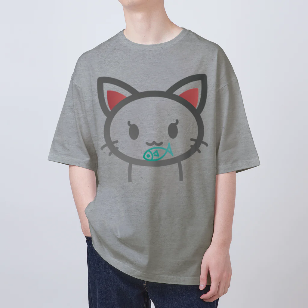 ヨープキャンが気になったの尻猫　かわいい Oversized T-Shirt