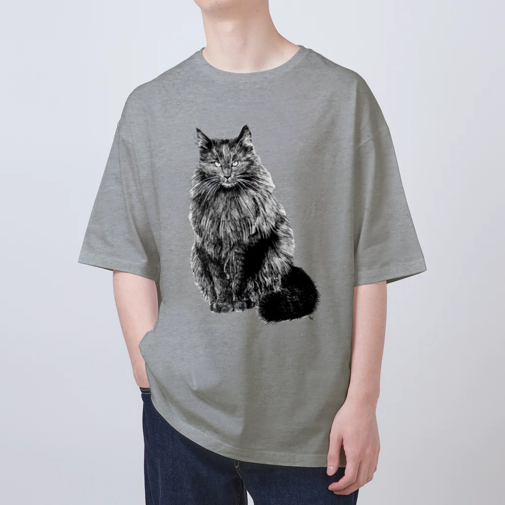 segasworksの長毛の猫 Oversized T-Shirt