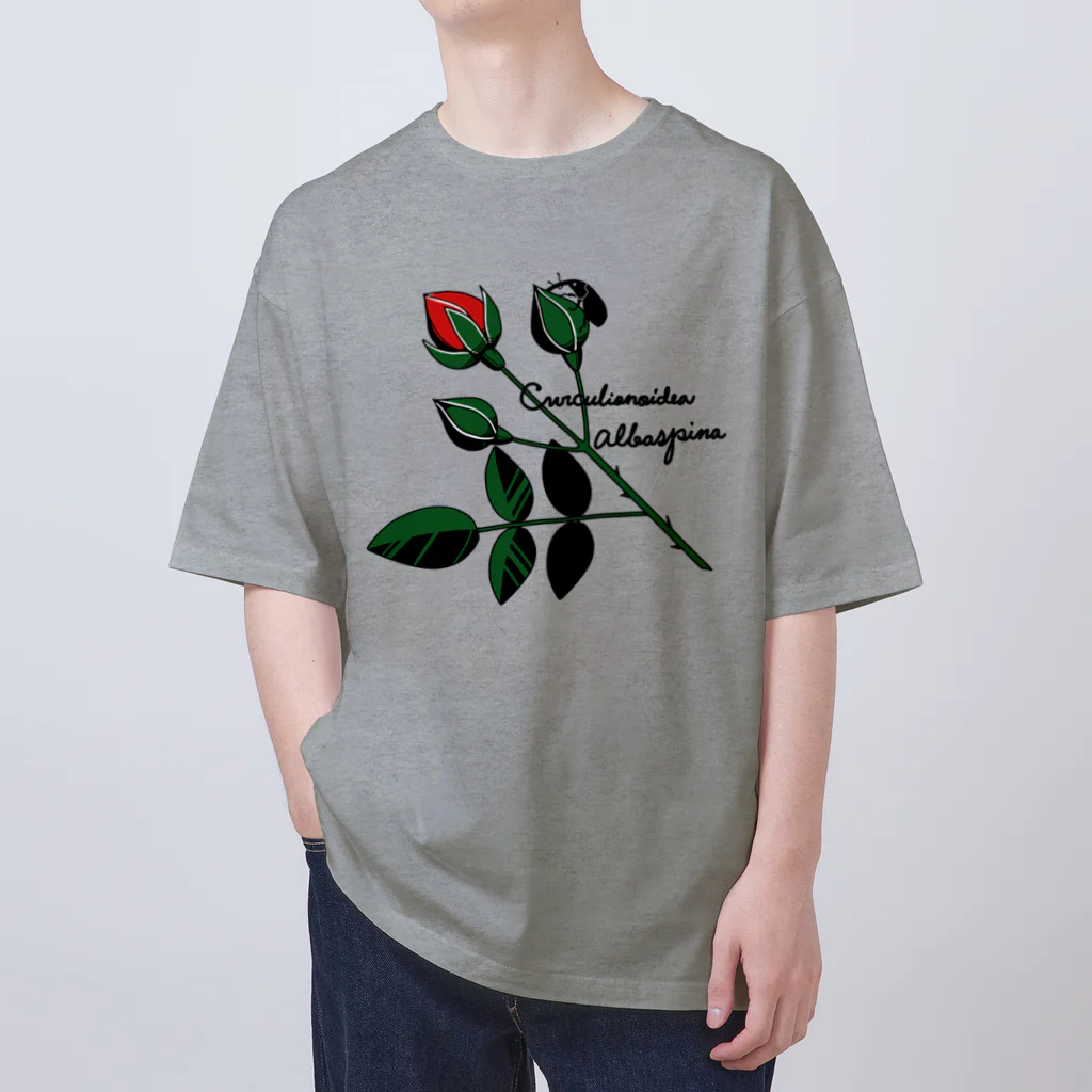 Alba spinaの薔薇蕾のゾウムシ オーバーサイズTシャツ