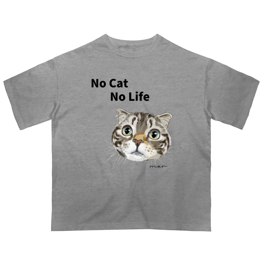 みきぞーん｜保護猫 ミッキー画伯と肉球とおともだちのmar オーバーサイズTシャツ