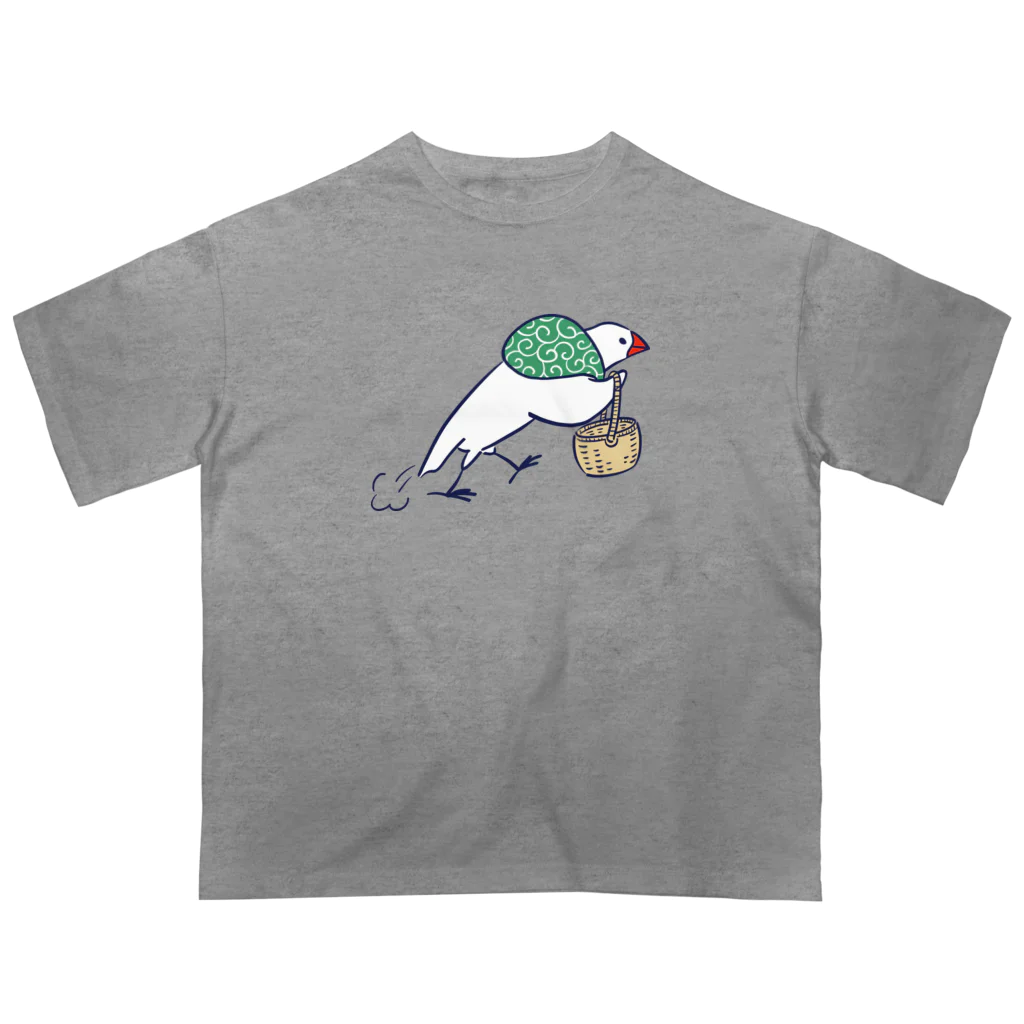 ふろしき文鳥のお店のお買い物にむかうふろしき文鳥 Oversized T-Shirt