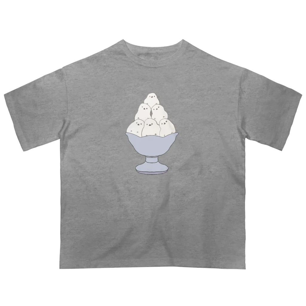 tamaccoのシマエナガかき氷 Oversized T-Shirt