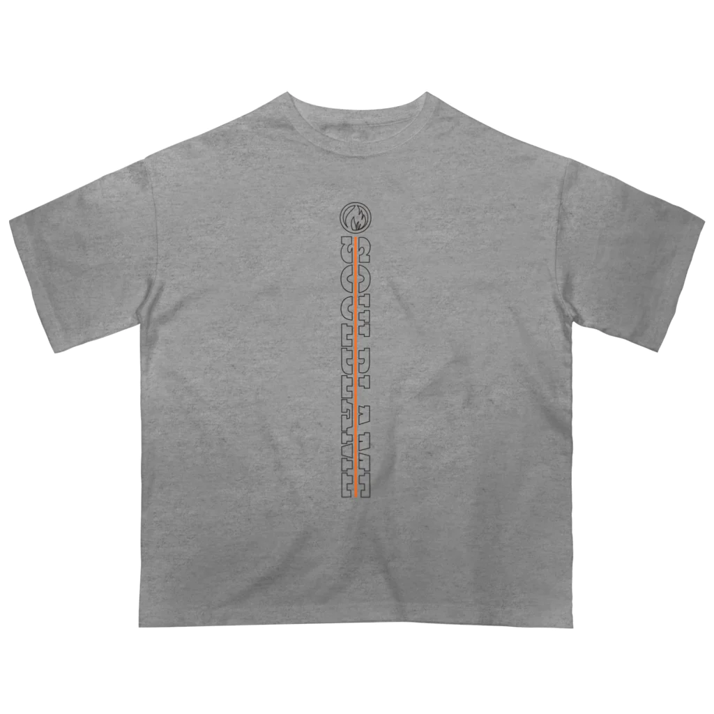 SOULBLAMEのVERTICAL LINE TEE IN MGRAY オーバーサイズTシャツ