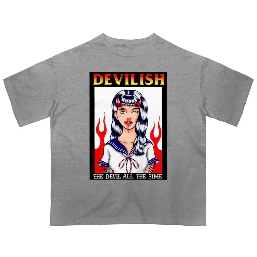Demon Lord 9 tailsの『DEVILISH』 Oversized T-Shirt