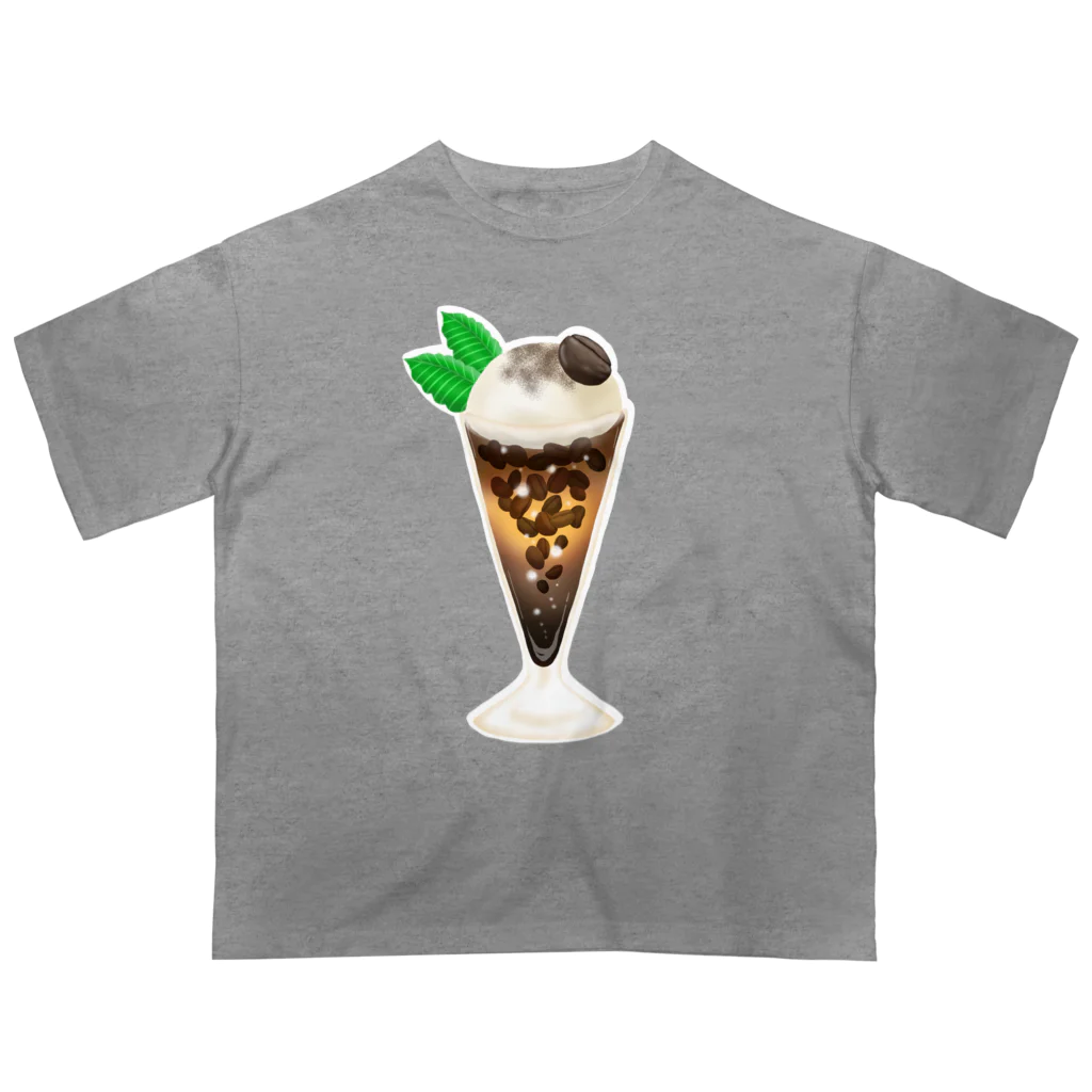 西瓜珈琲のコーヒー豆のコーヒーフロート Oversized T-Shirt