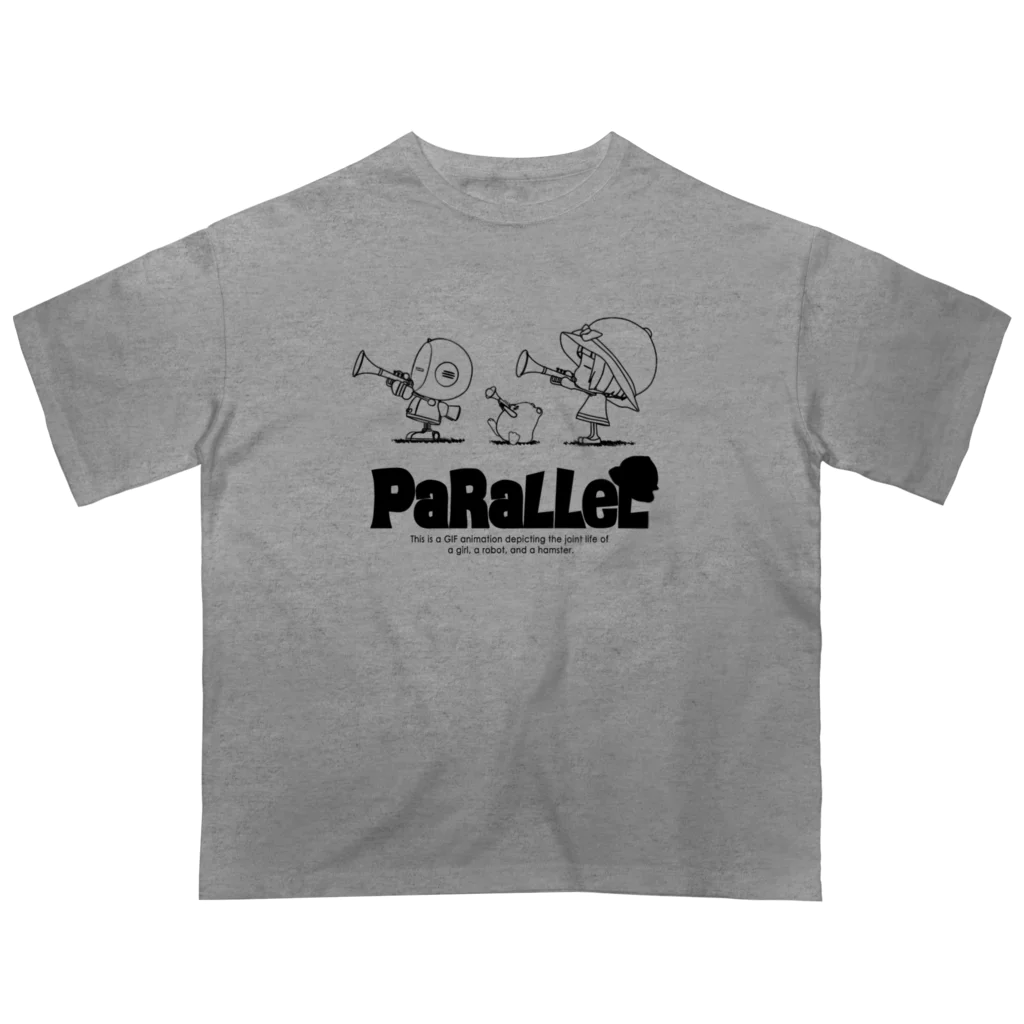 PaRaLLeL shopのパラレル トランペットver.（ライン：ブラック） オーバーサイズTシャツ