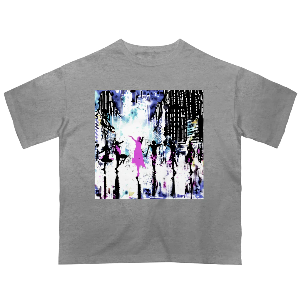 Moichi Designs Shop-2023のnew york dancer Oversized T-Shirt