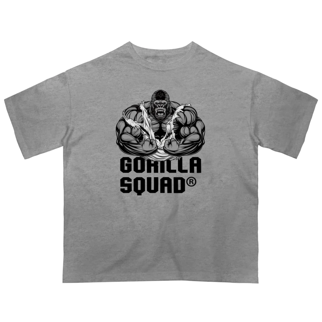 GORILLA SQUAD 公式ノベルティショップのアングリーゴリラビルダー/ロゴ黒 Oversized T-Shirt