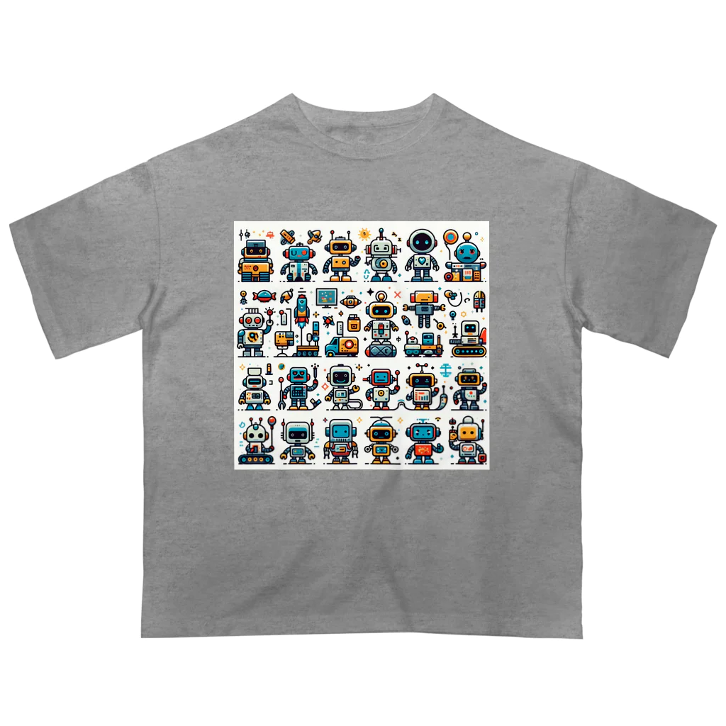 ロボットグッズshopのロボットいっぱい３！ オーバーサイズTシャツ