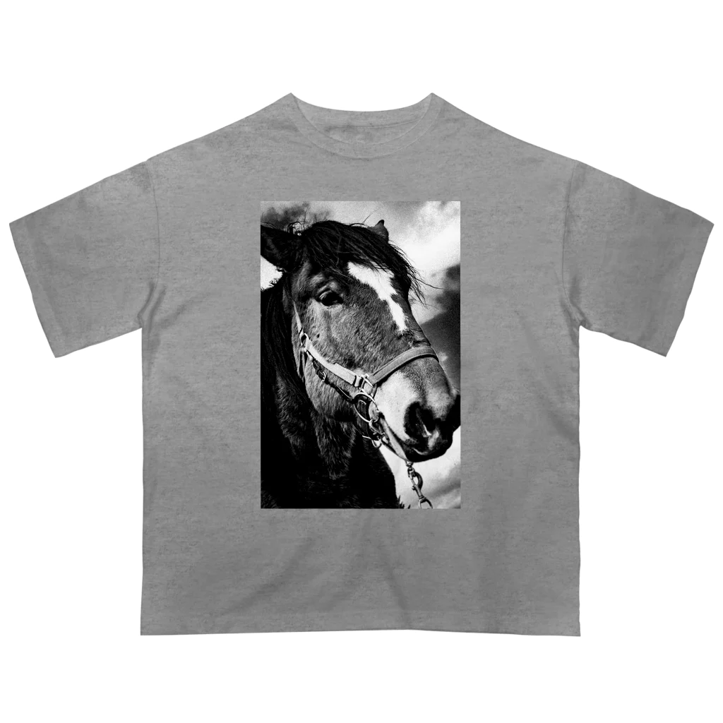 oe_photostudioの馬-HORSE- オーバーサイズTシャツ