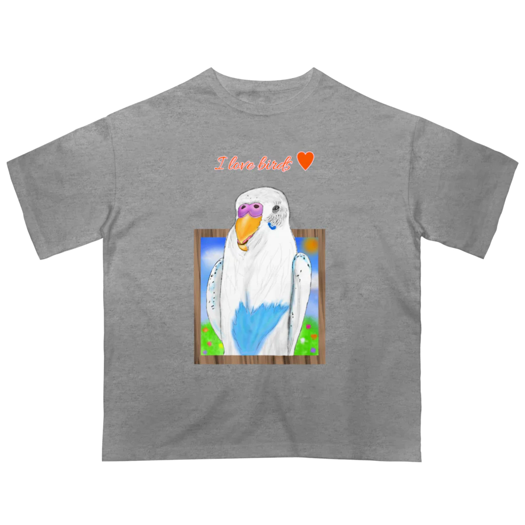 Lily bird（リリーバード）のどーん！とピーコちゃん ロゴ入り① オーバーサイズTシャツ