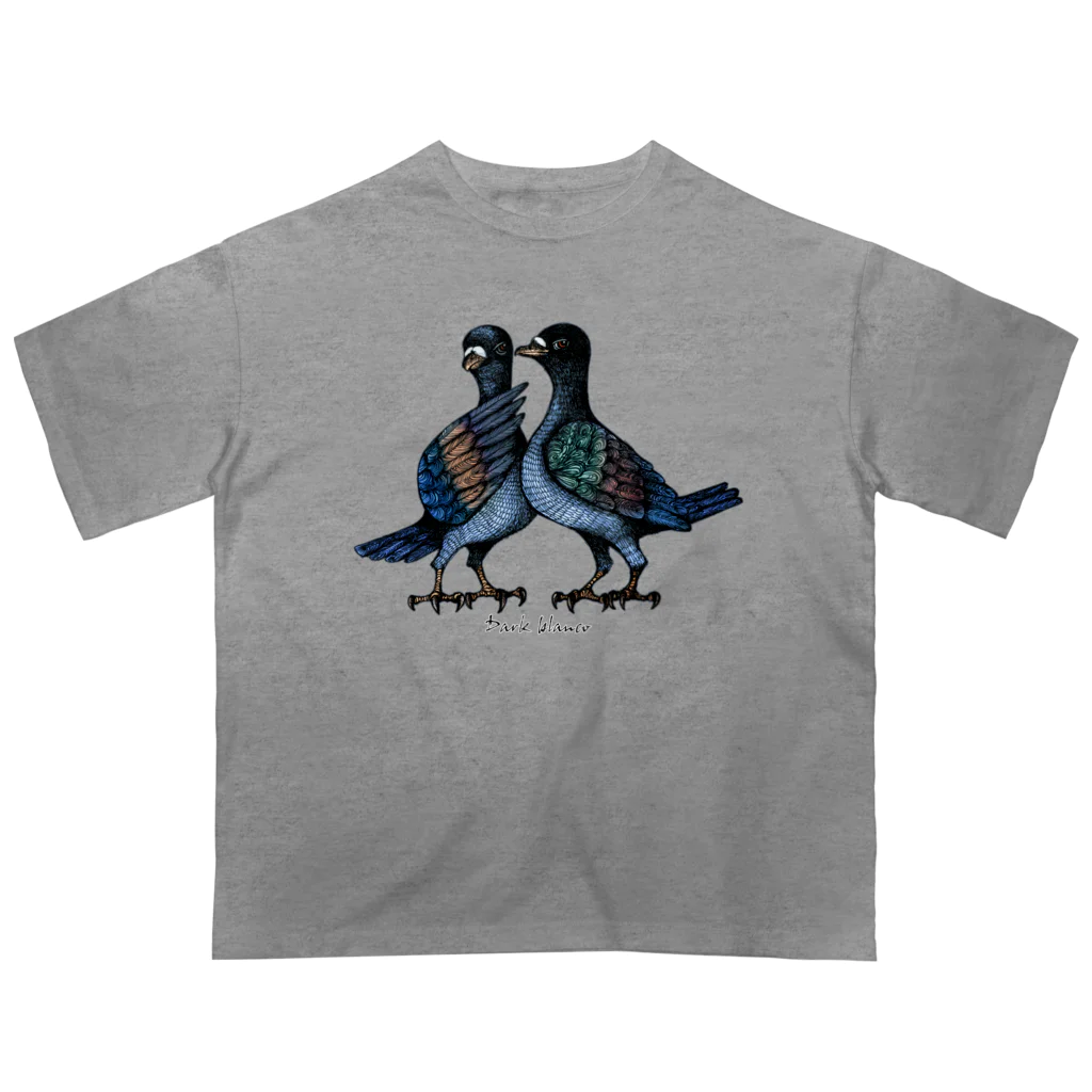  Dark blancoのDark blanco "Pigeons" オーバーサイズTシャツ