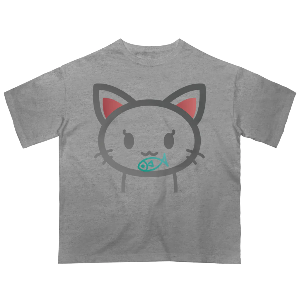 ヨープキャンが気になったの尻猫　かわいい オーバーサイズTシャツ