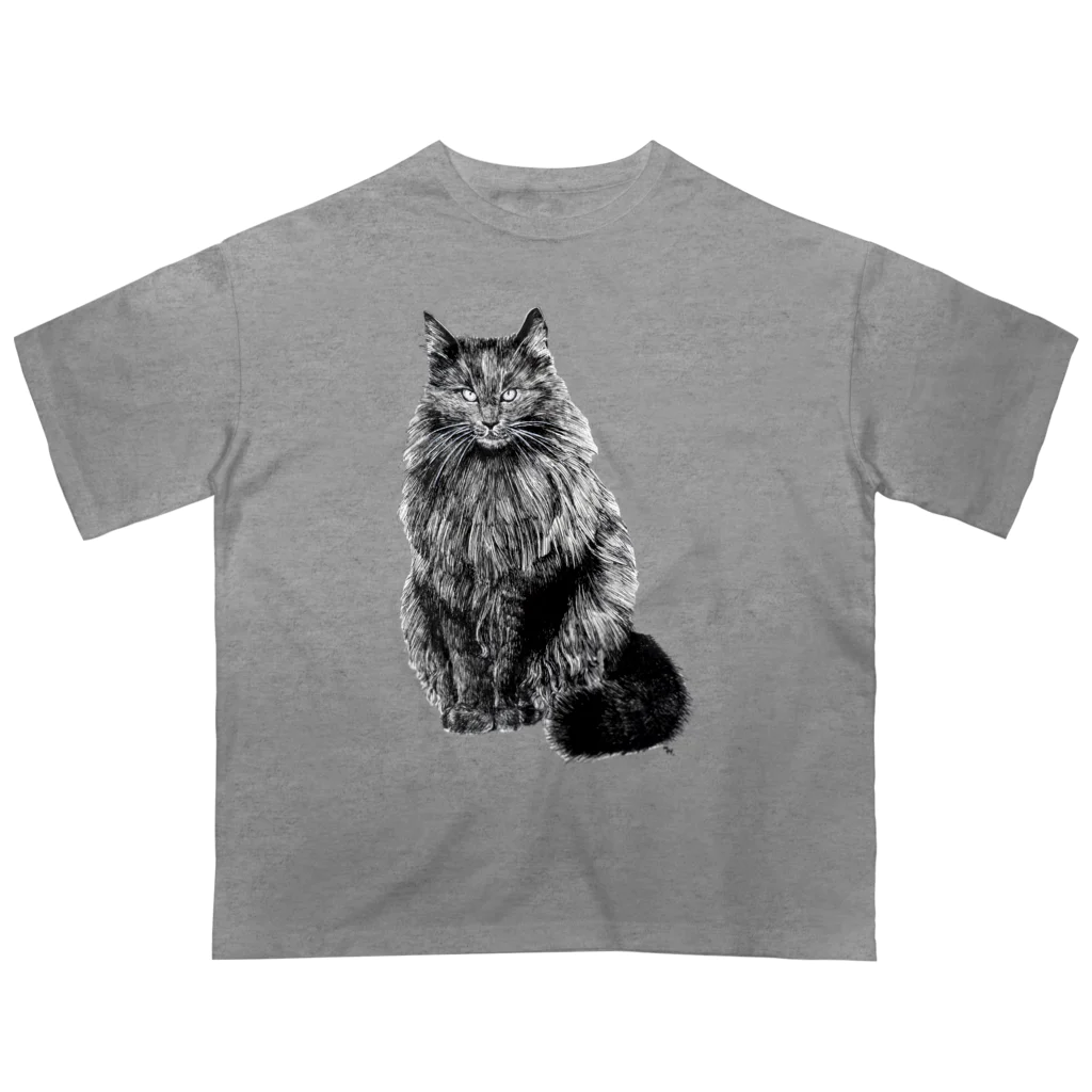 segasworksの長毛の猫 Oversized T-Shirt