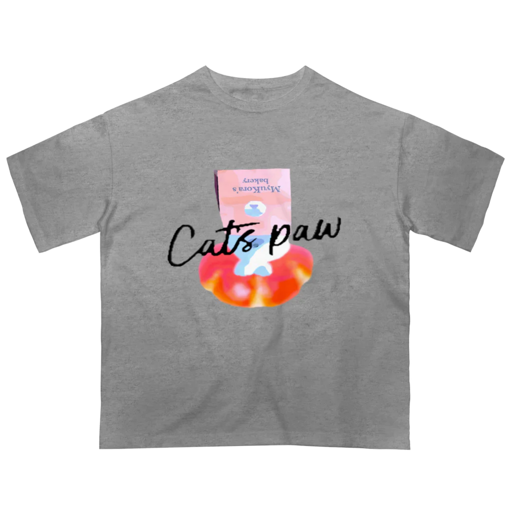 MyuKoraのCat's paw_ロゴ2 オーバーサイズTシャツ