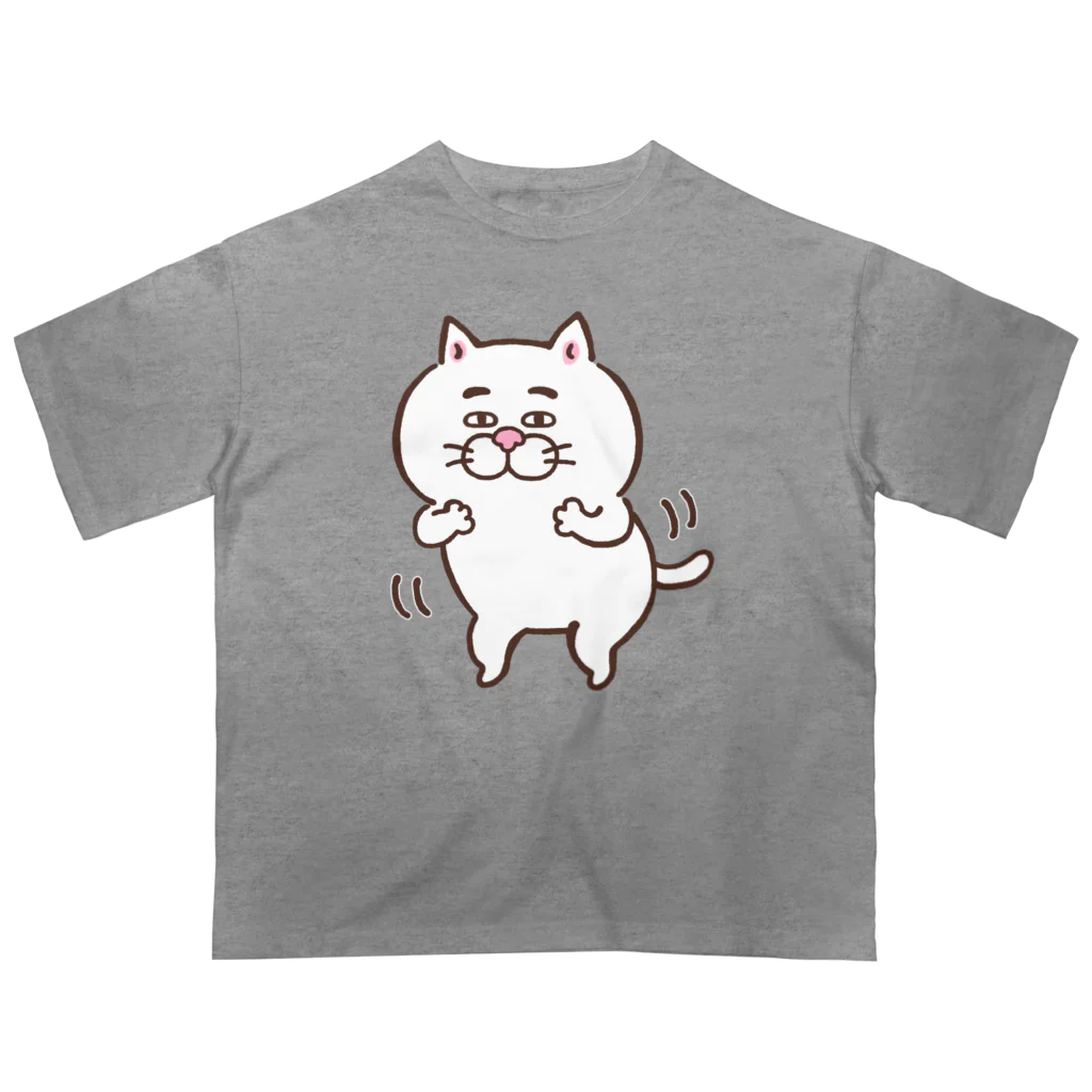目つきの悪い猫＠いけやけいの踊るにゃんこ オーバーサイズTシャツ