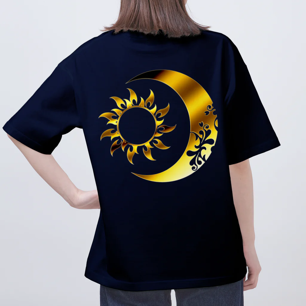 Senseの太陽と月 (Gold背面) オーバーサイズTシャツ