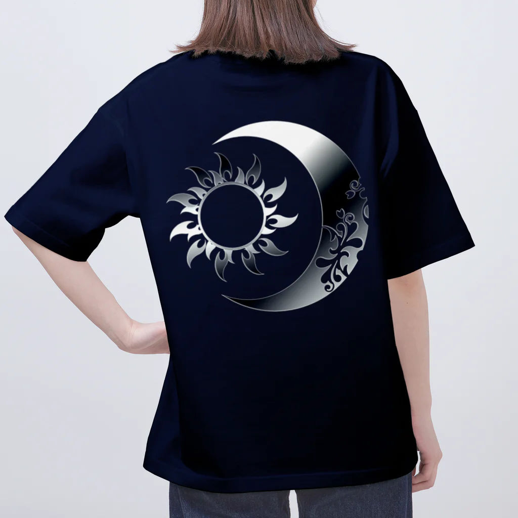 Senseの太陽と月 (Silver背面) オーバーサイズTシャツ