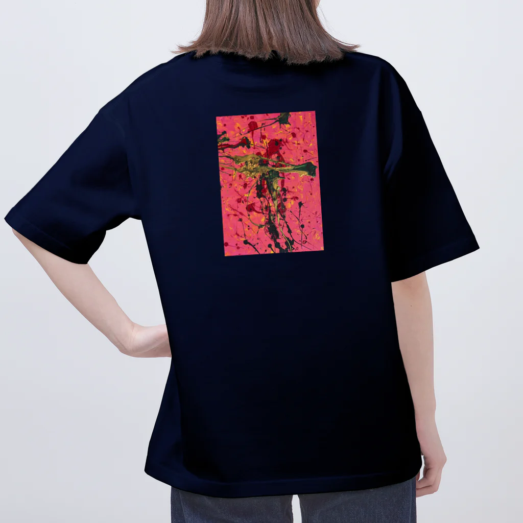 vanilla.141のピンクベース Oversized T-Shirt