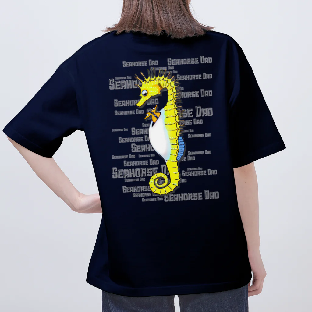 LalaHangeulのSeahorse Dad バックプリント オーバーサイズTシャツ