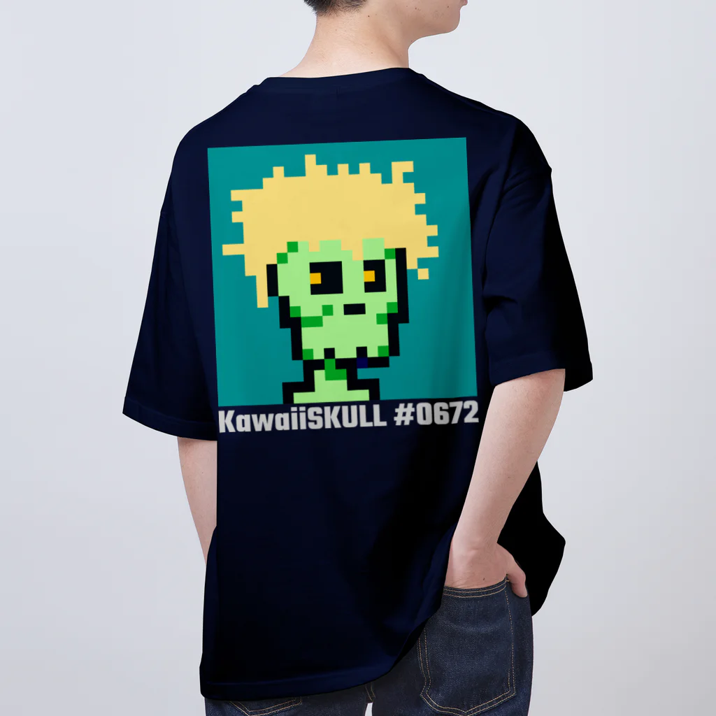 kuratti storeのKawaiiskull#0672 オーバーサイズTシャツ