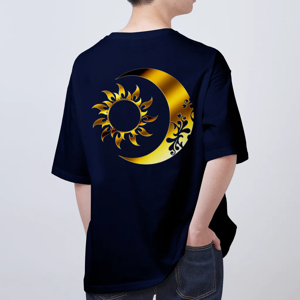 Senseの太陽と月 (Gold背面) オーバーサイズTシャツ