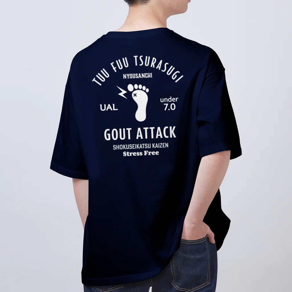 kg_shopの[★バック] GOUT ATTACK (文字ホワイト) Oversized T-Shirt