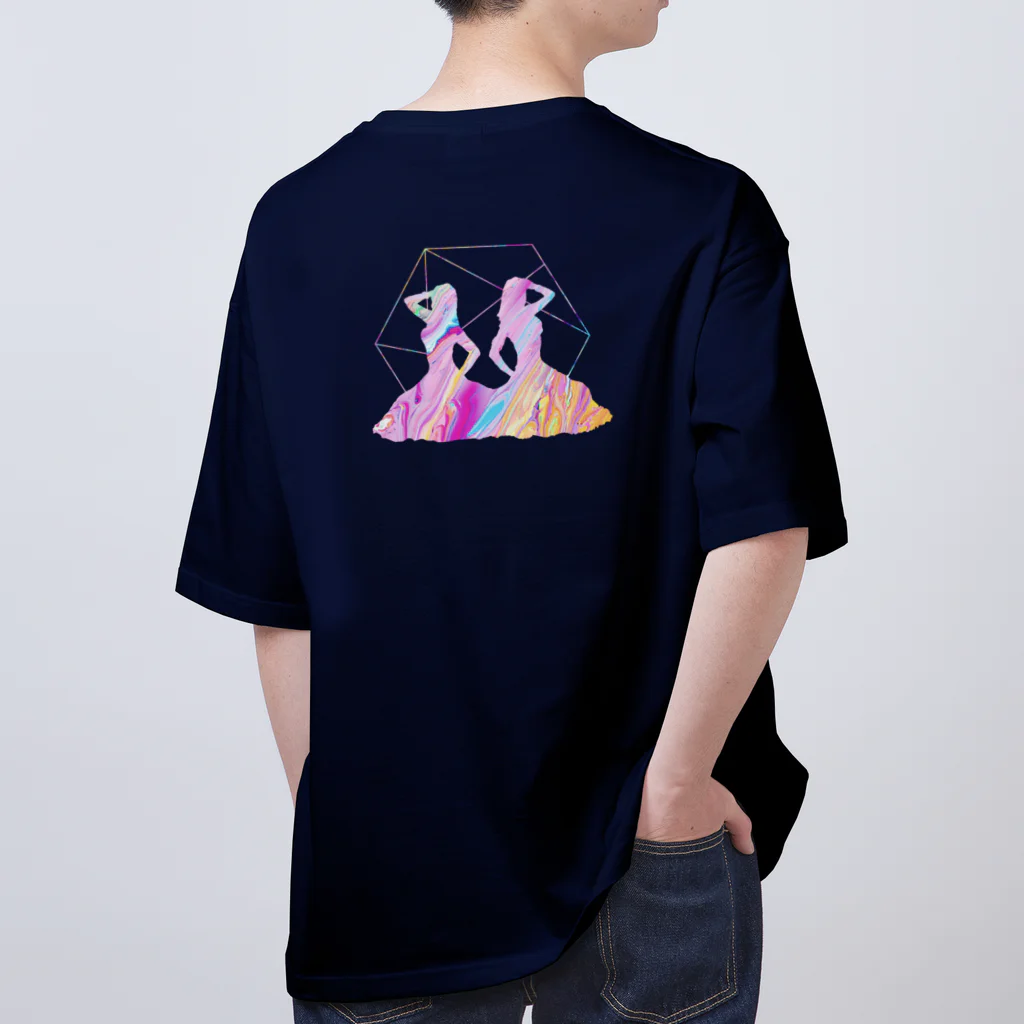 norin-2の虹色に輝き溢れでる美💜 オーバーサイズTシャツ