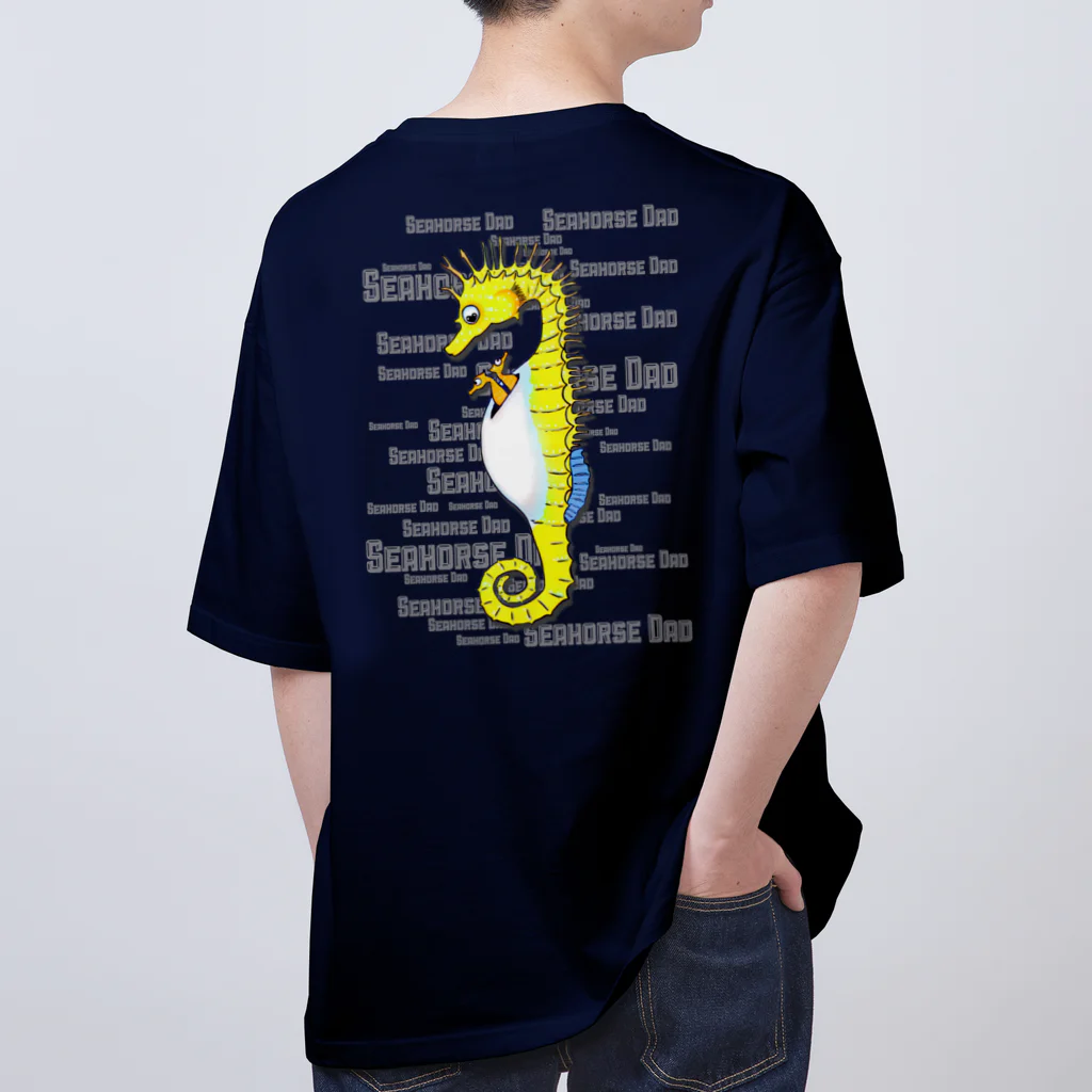 LalaHangeulのSeahorse Dad バックプリント オーバーサイズTシャツ