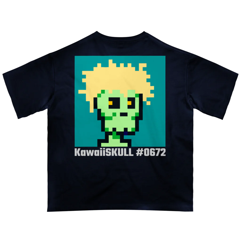 kuratti storeのKawaiiskull#0672 オーバーサイズTシャツ