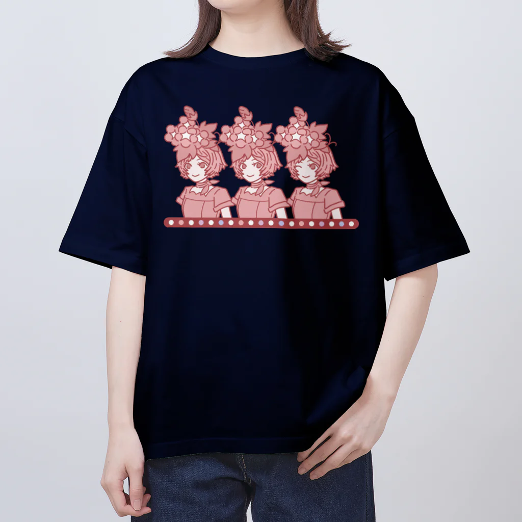 ハナドリカ SUZURI店の「朝顔ガール」アカネパート オーバーサイズTシャツ