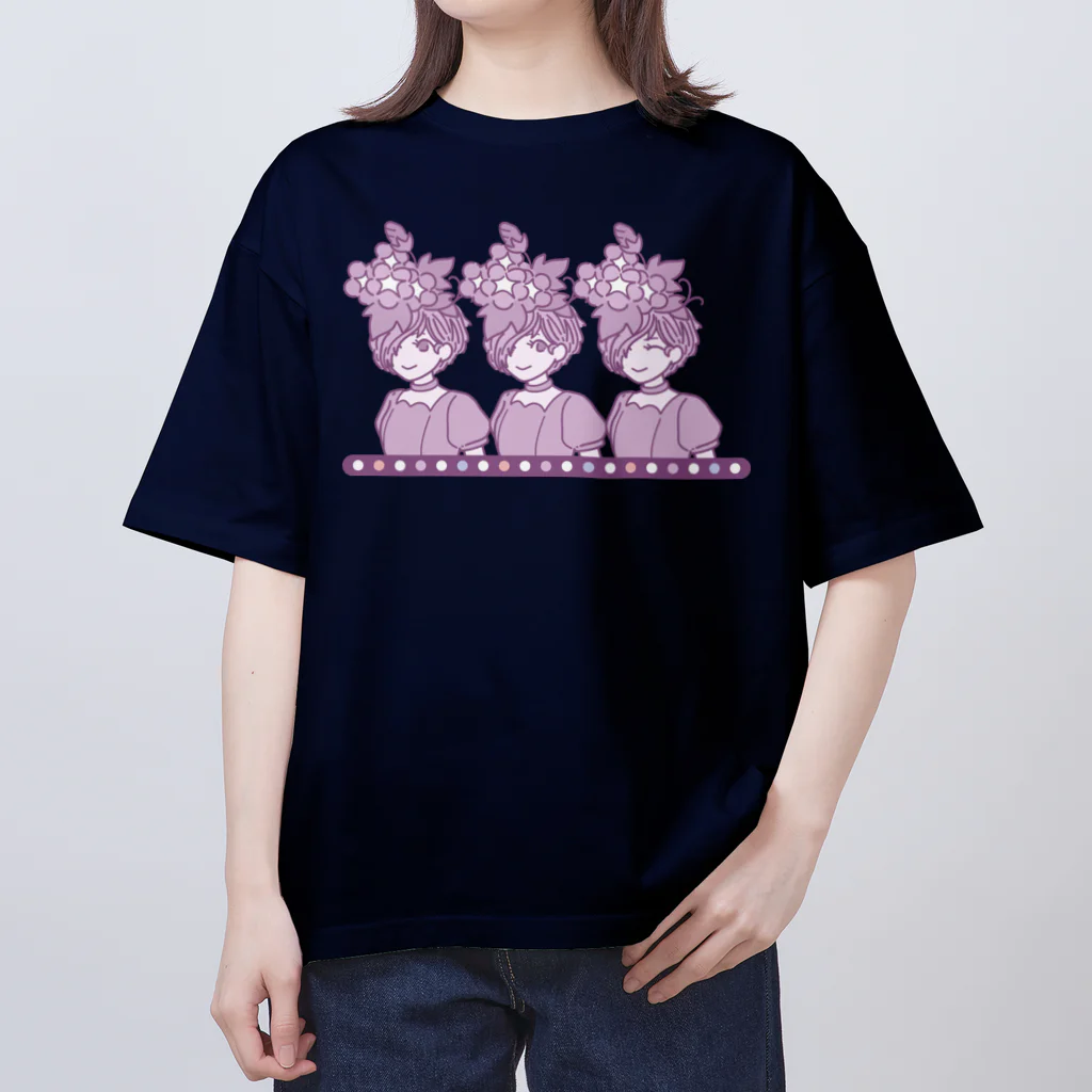 ハナドリカ SUZURI店の「朝顔ガール」ユカリパート オーバーサイズTシャツ