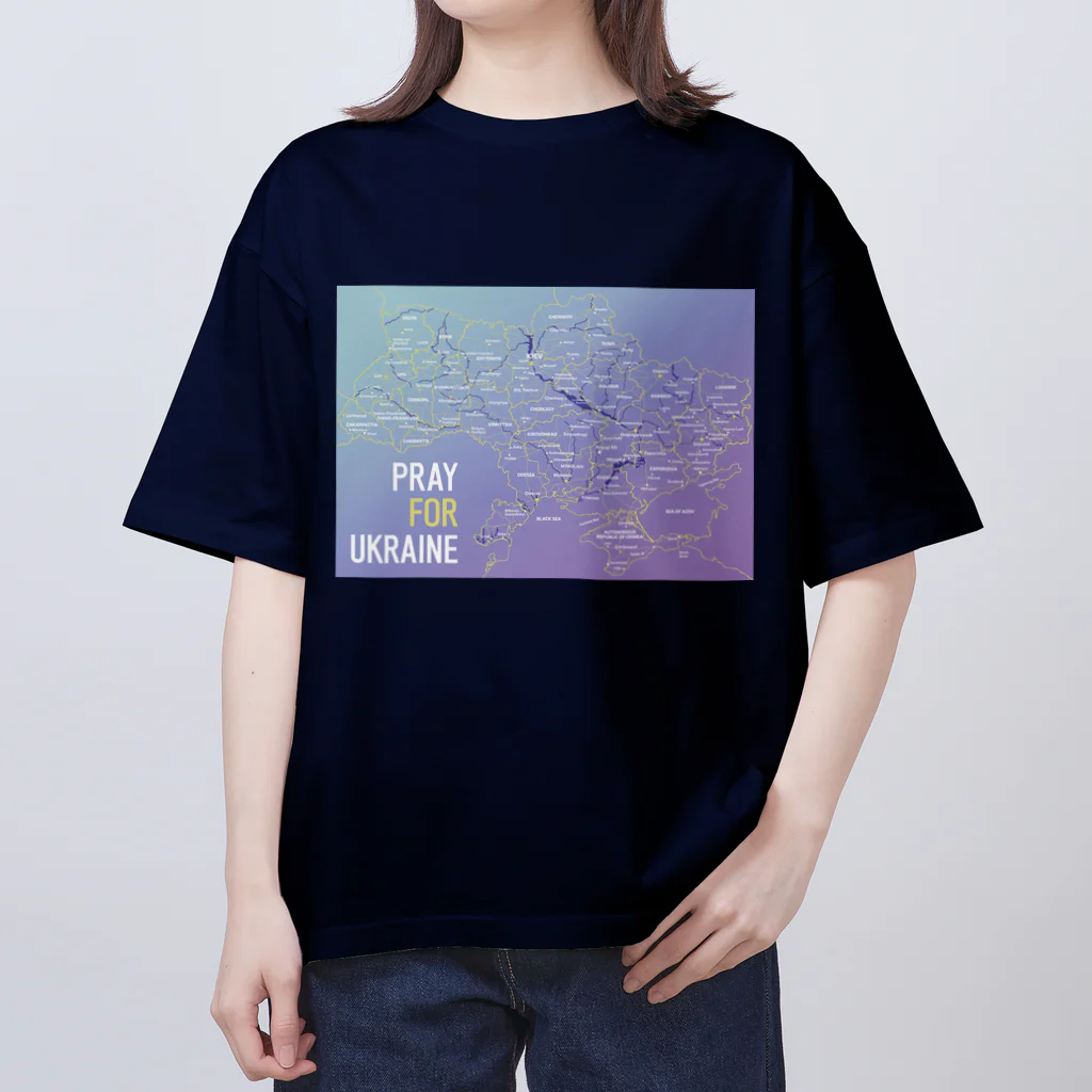 おもしろ地理 公式SHOPのUkrainearth（Emotional） Oversized T-Shirt