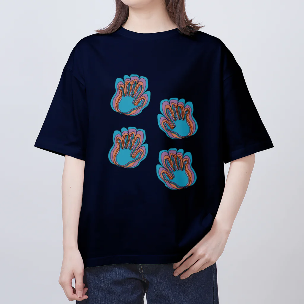 eleki‘s factoryのhand もがく手#2 オーバーサイズTシャツ