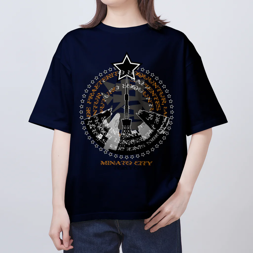 Lala Worksのミナトシティ001OR オーバーサイズTシャツ