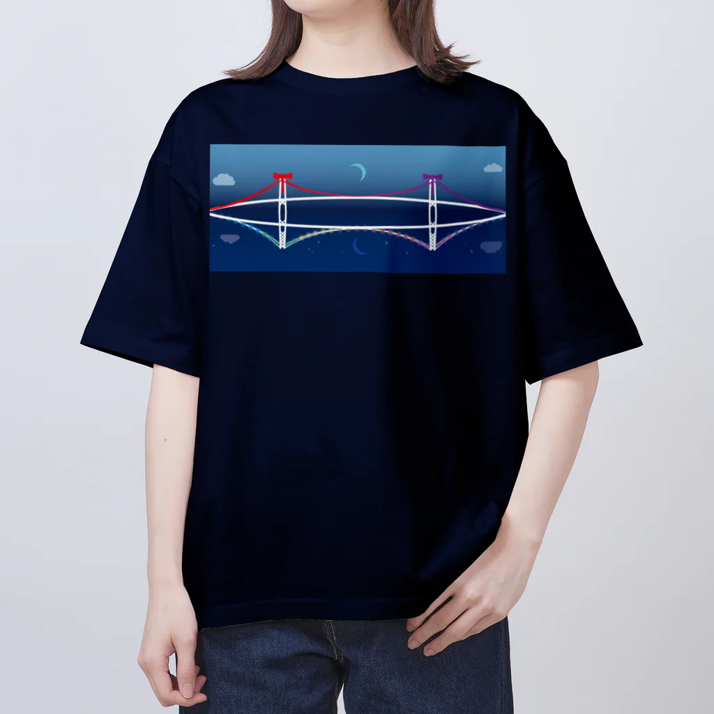 ざっか 夜光昼夢のThe Pearl Bridge×Corset Piercing オーバーサイズTシャツ