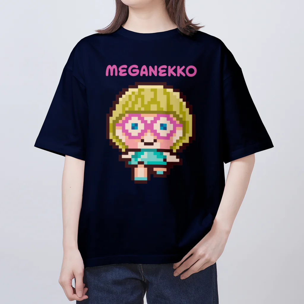 TICTOCのどうぶつショップのめがねっ子（ロゴあり） Oversized T-Shirt