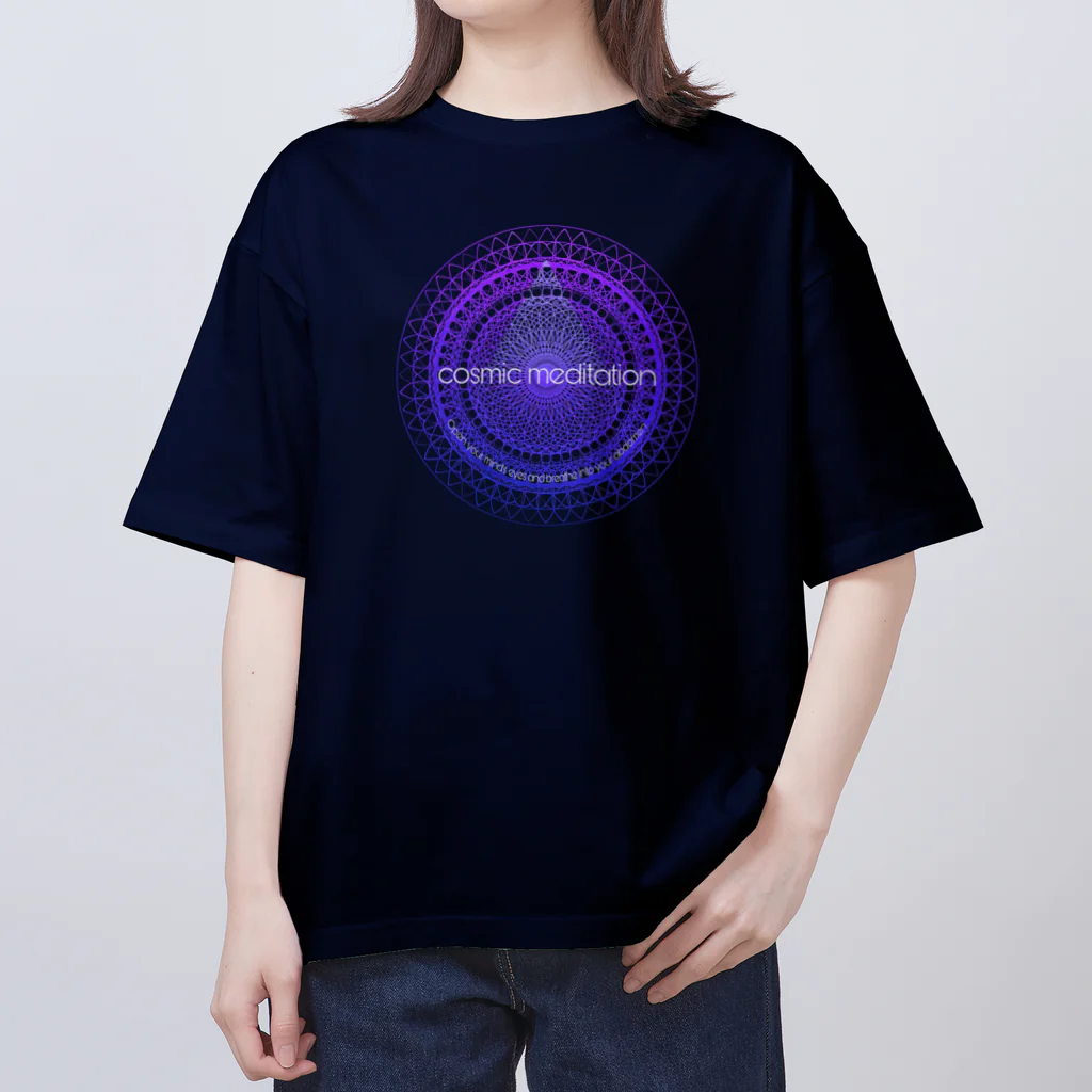 💖宇宙整体♪🌈♪こころからだチャンネル♪💖のcosmicmeditation violet オーバーサイズTシャツ