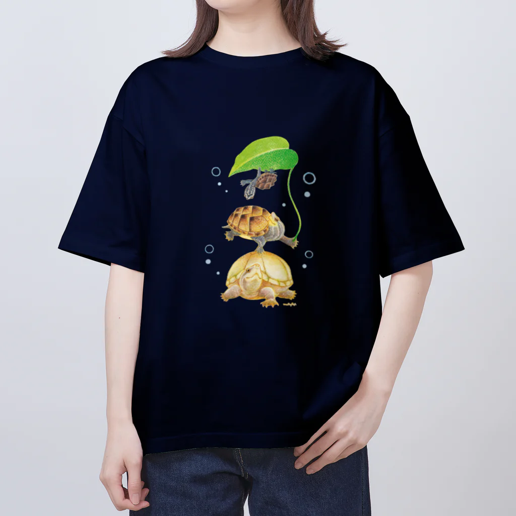 めろんぽっぷのお店だよのミ・シ・ニ♪ ミシシッピニオイガメ Oversized T-Shirt