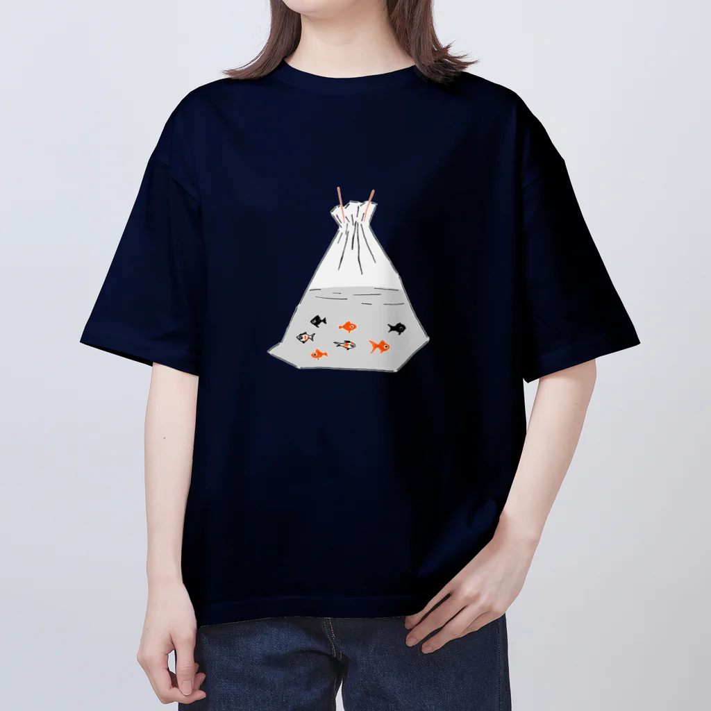 NIKORASU GOの祭りデザイン「金魚すくい」 Oversized T-Shirt