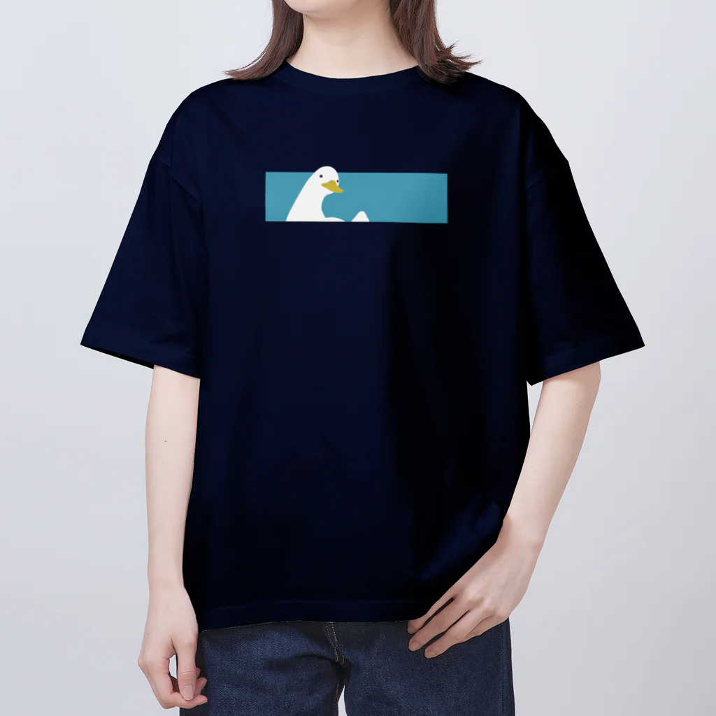 U0のはみ出るアヒル「四角いまど」 Oversized T-Shirt