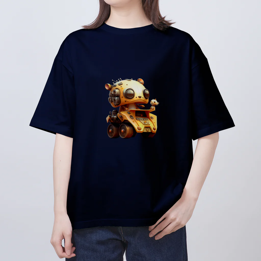 LalaDesign-shopのロボットカー「ジャンクロイド」 オーバーサイズTシャツ