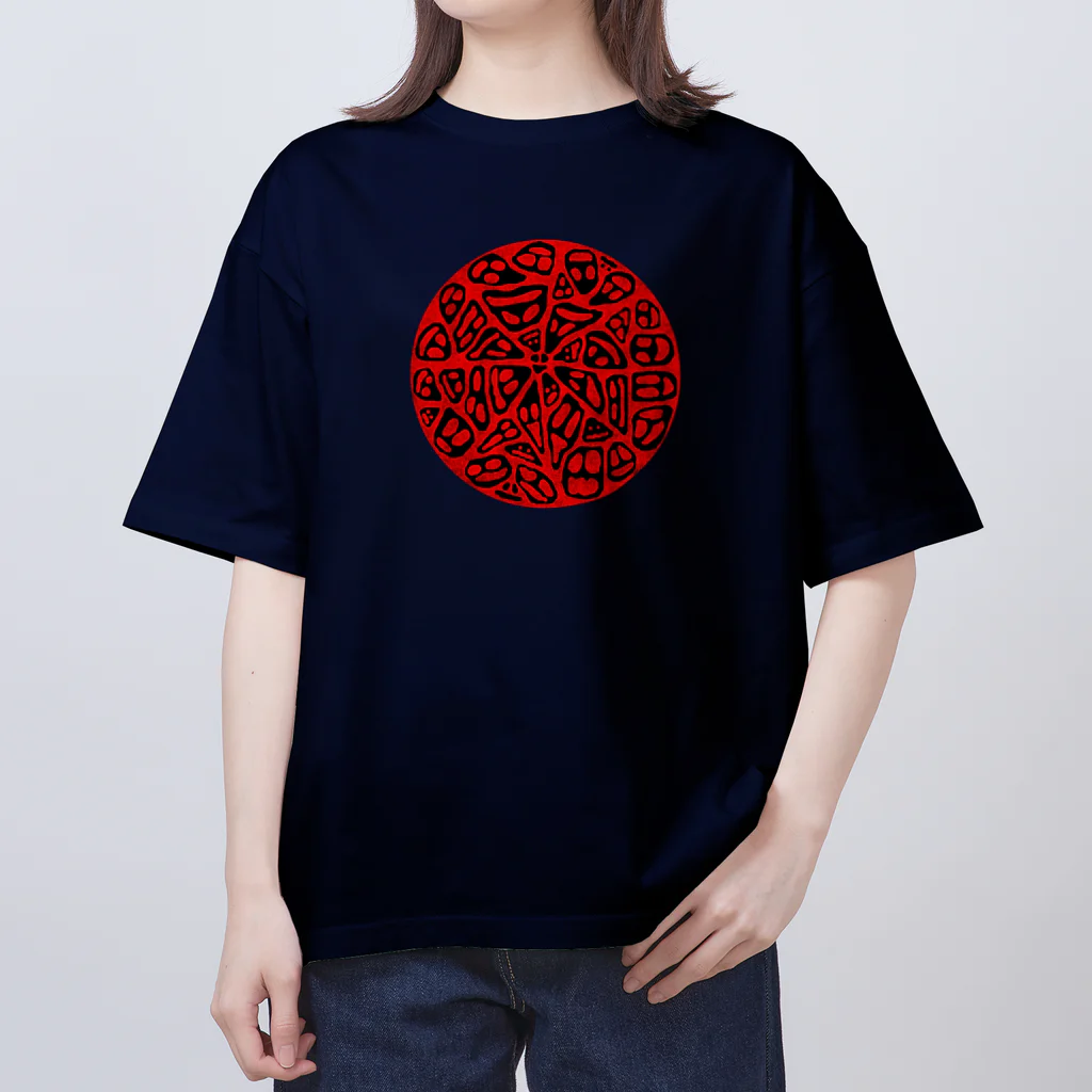 Redtail NFTart projectのアカトクロ_006サークルフェイス オーバーサイズTシャツ