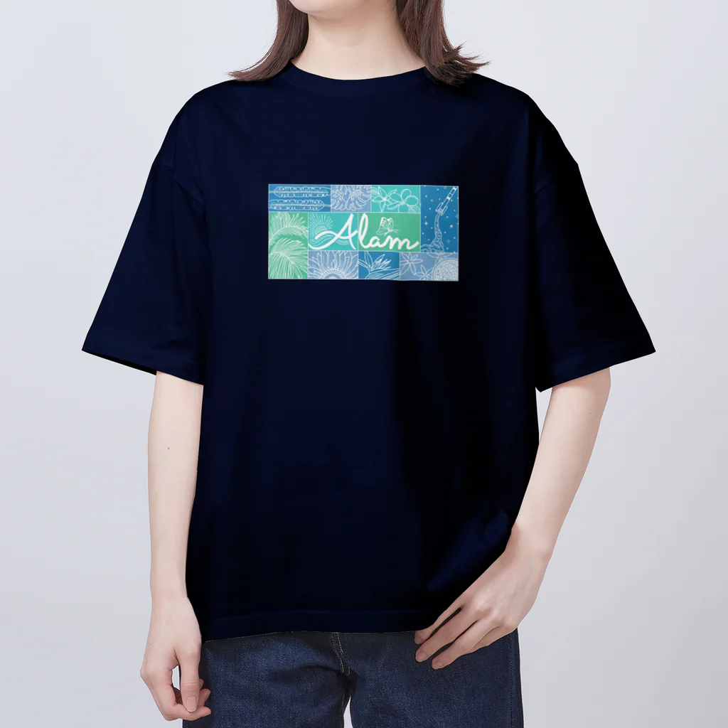 ALAMのALAM Ubin / BLUE オーバーサイズTシャツ