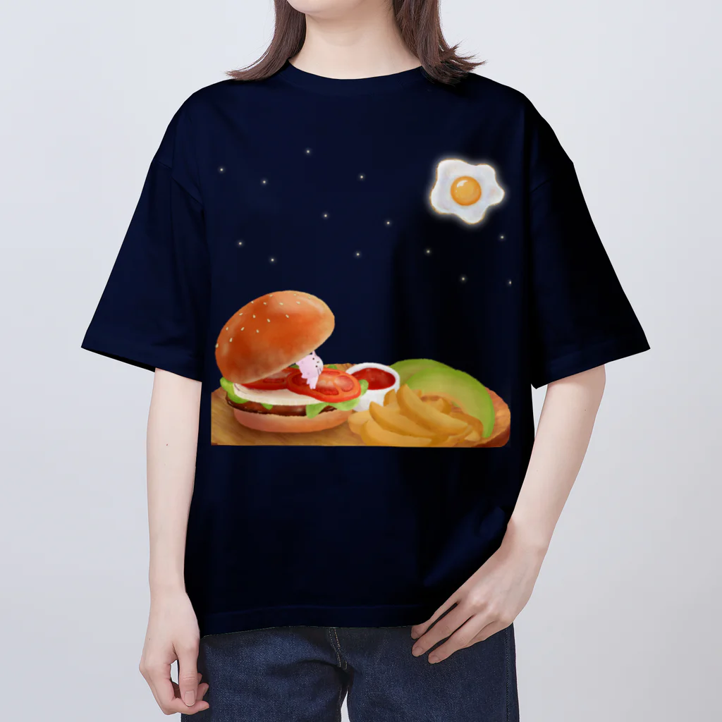 mifの月見バーガー🍔 オーバーサイズTシャツ