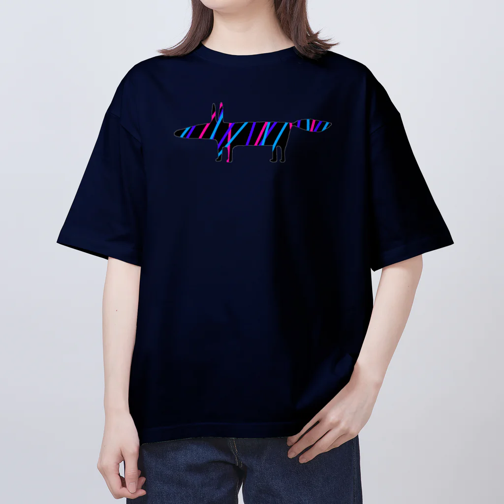 【KOTCH】 Tシャツショップのフォックス　ネオン Oversized T-Shirt